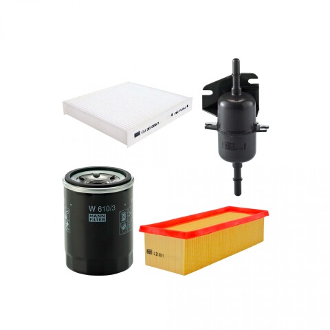 Kit Filtros Mann Fiat Motor Evo 1.4 Uno/Fiorino/Palio/Strada/Siena 85cv Kit Filtros Mann Fiat Motor Evo 1.4 Uno/Fiorino/Palio/Strada/Siena 85cv