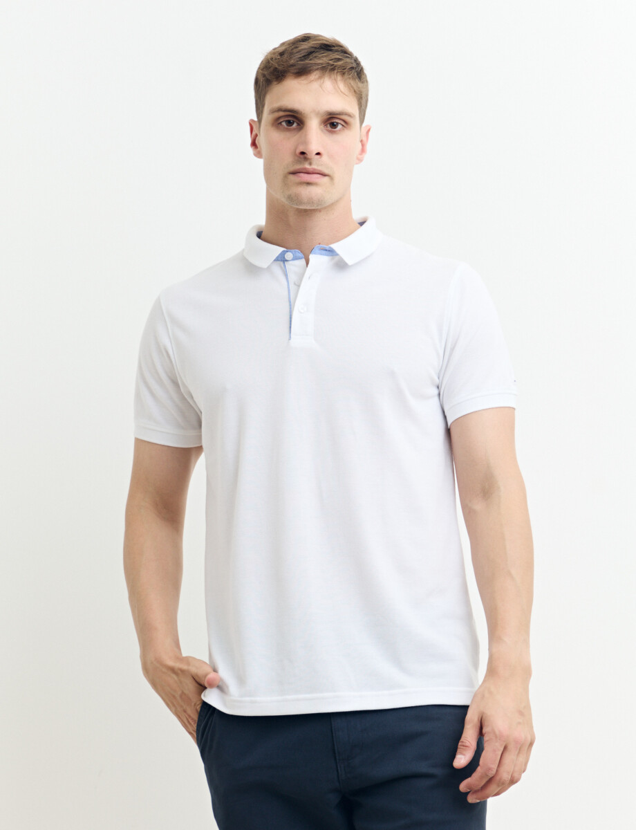 520751 REMERA HARRINGTON LABEL Blanco