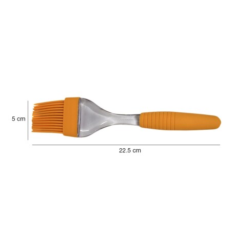 Pincel para Cocina de Silicona con Mango Plástico y Silicona Naranja