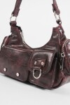 Cartera de hombro bolsillos bordo