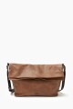 Bolso bandolera con solapa tostado