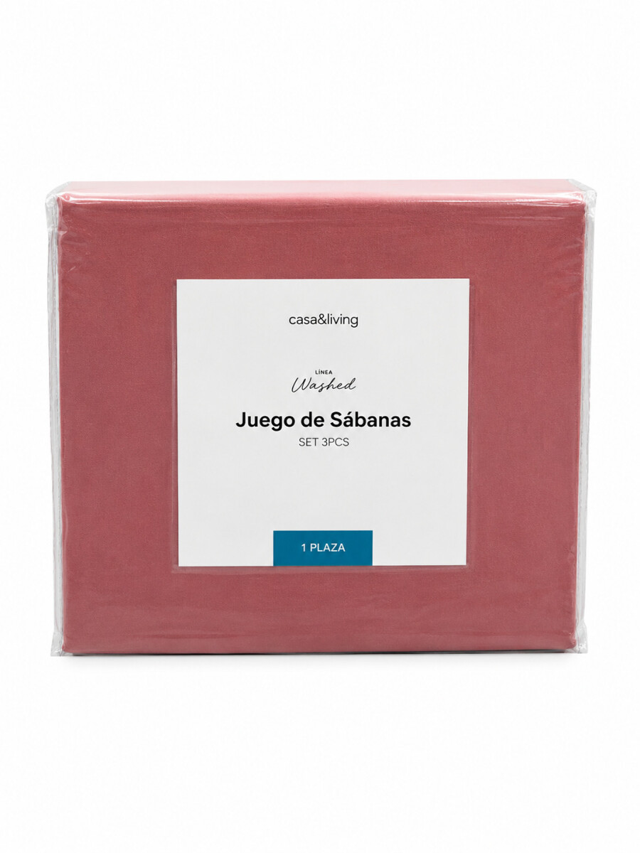 SABANAS JUEGO 1 PLAZA - ROSADO 