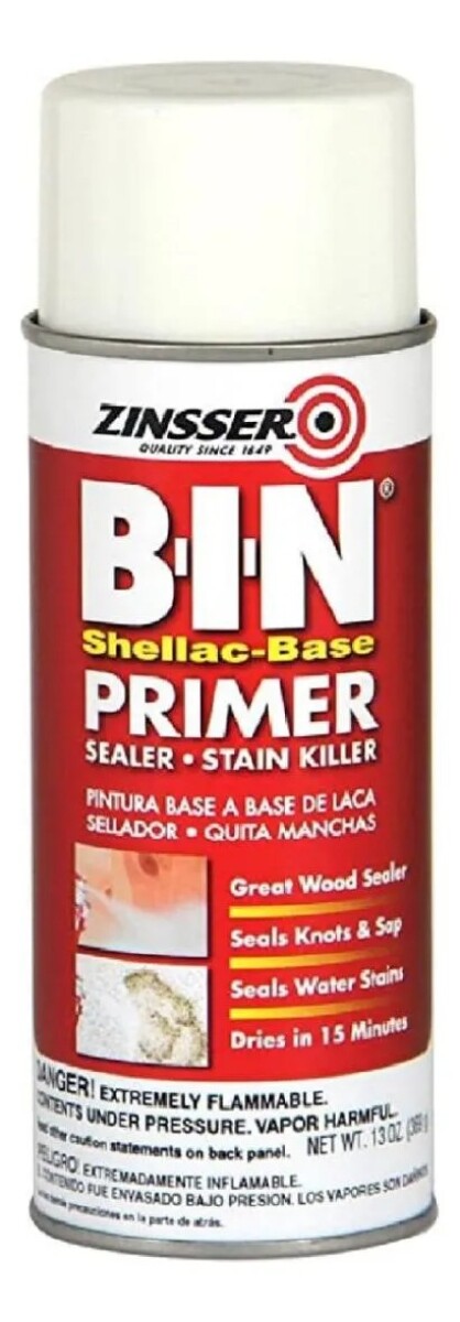 Primer Sellador de Manchas Zinsser B-I-N Base Goma Laca 