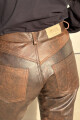 Leather Pant Marron gastado