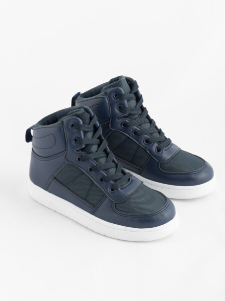 Zapatilla acordonada gris Azul