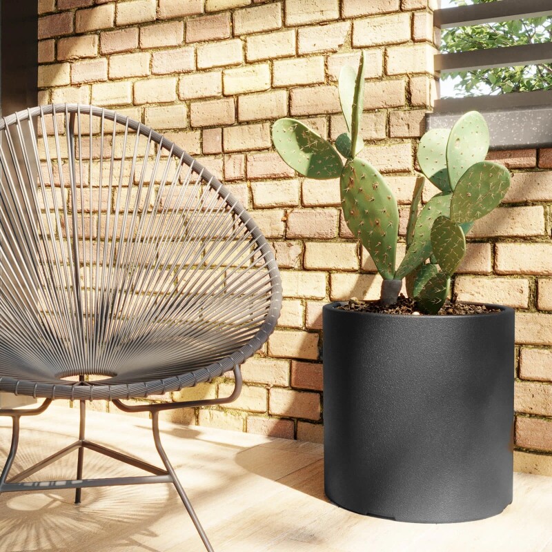 Macetero Cilindro 40 Negro Alto 40cm x 40cm diametro, 50 lts Macetero Cilindro 40 Negro Alto 40cm x 40cm diametro, 50 lts