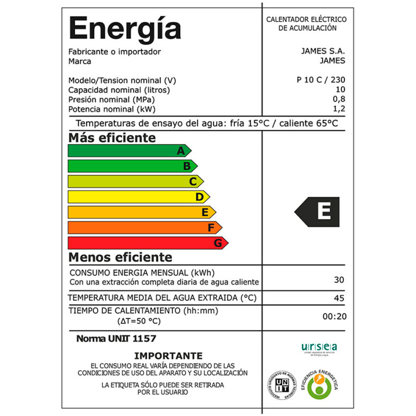 Calefón James 10 Litros Cobre Prisma Calefón James 10 Litros Cobre Prisma