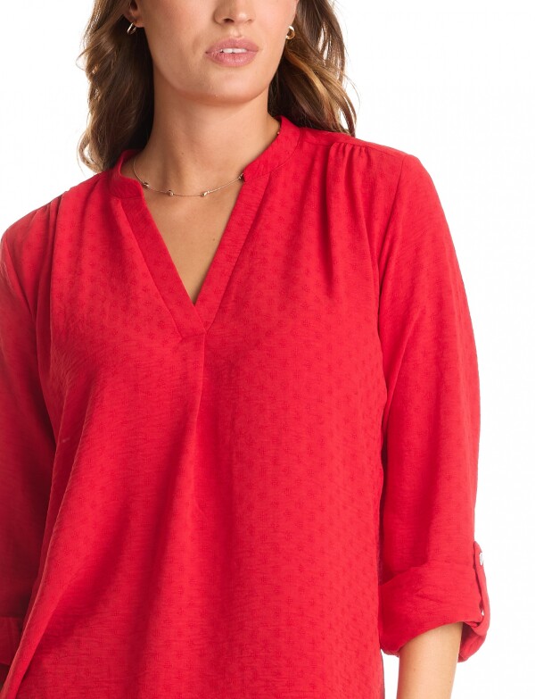 Blusa Escote V ROJO
