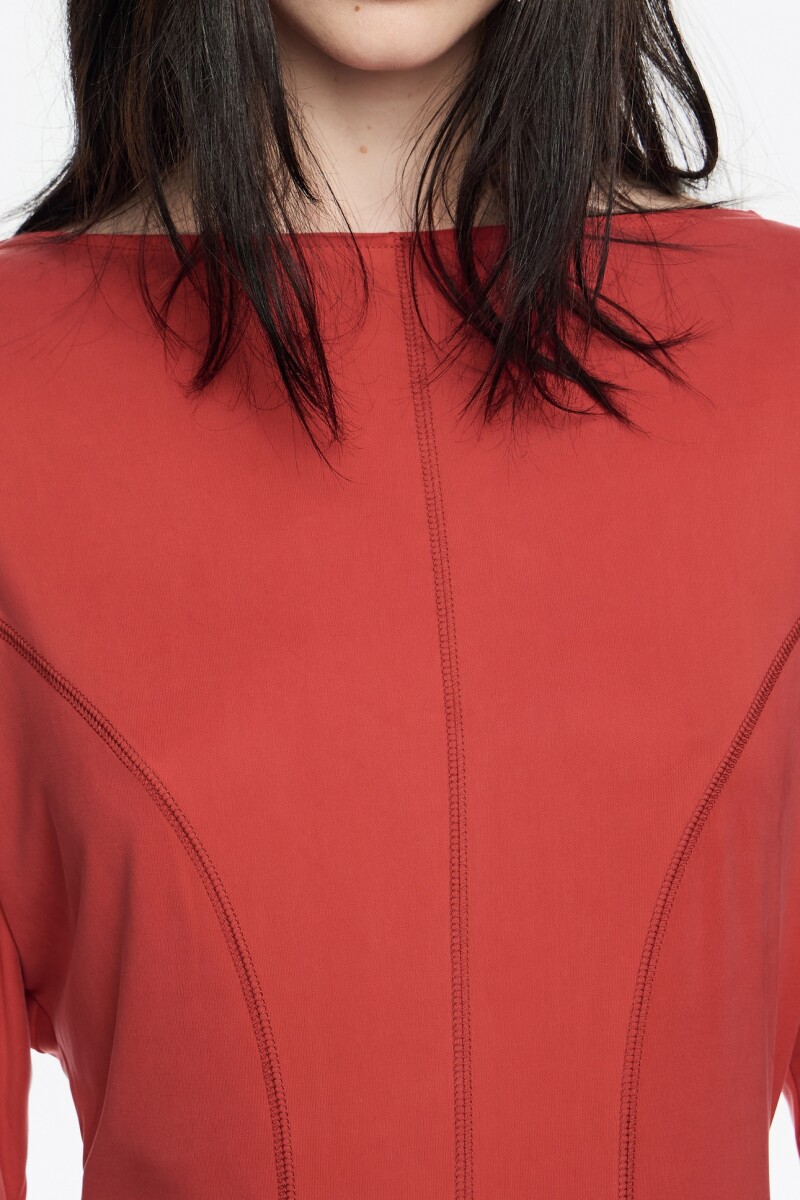 VESTIDO CUPRO Rojo