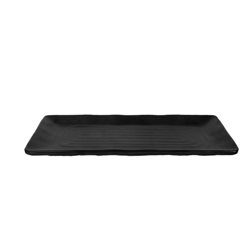 Plato melamina negro rectangular 21.5x10x1.7cms Plato melamina negro rectangular 21.5x10x1.7cms