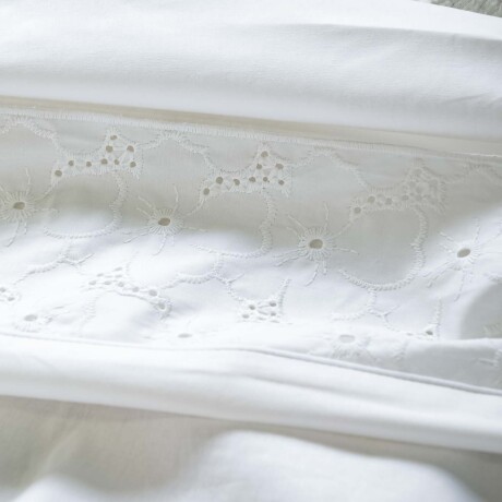 JGO SÁBANAS SUPER KING ALGODON BLANCO BRODERIE 200H