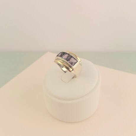 Anillo de plata 925, double en oro 18 ktes y circonias.97789778 Anillo de plata 925, double en oro 18 ktes y circonias.97789778