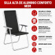 Silla Alta Conforto Aluminio NEGRO