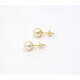 7.5 mm Caravanas De Oro 18 K Y Perlas 7.5 mm Caravanas De Oro 18 K Y Perlas