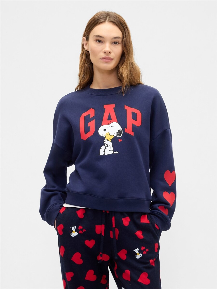 Buzo Deportivo Logo Gap Snoopy Mujer - Sp Snoopy Heart Logo 