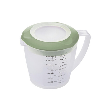 Jarra Medidora con Tapa Verde Menta 1.4 Litros Helena Jarra Medidora con Tapa Verde Menta 1.4 Litros Helena