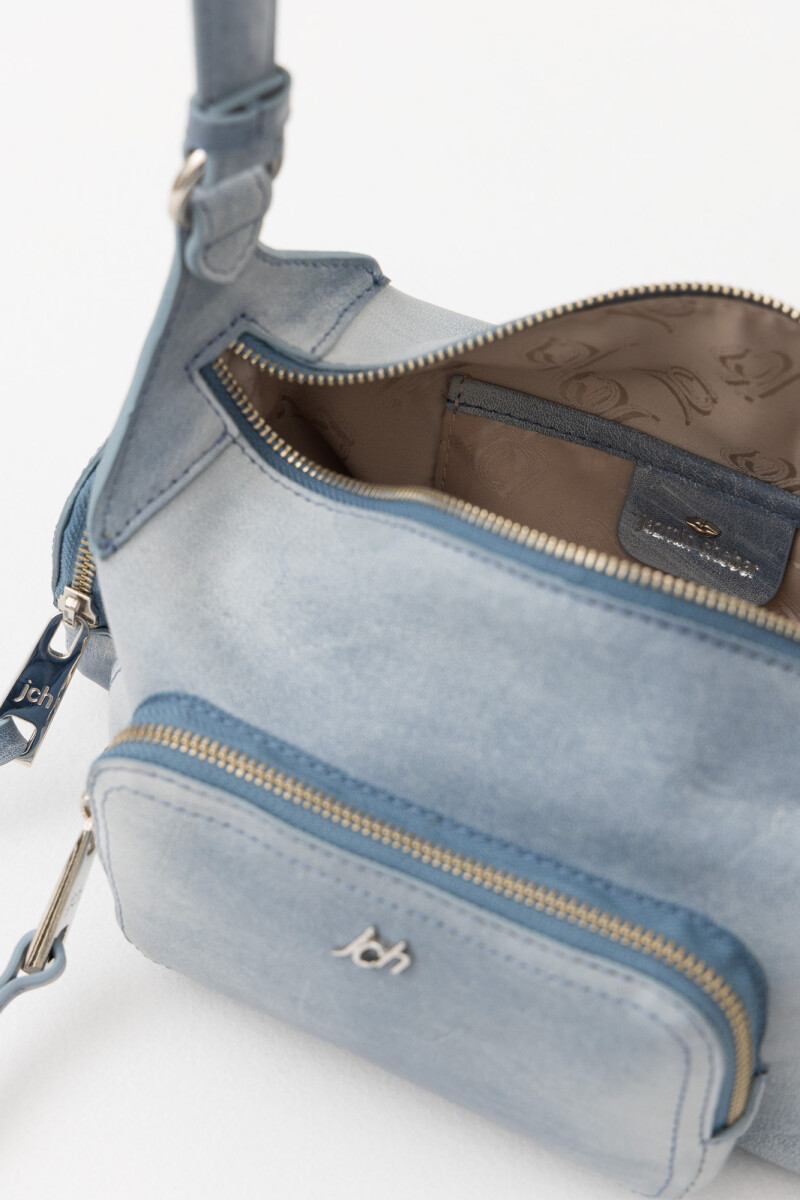 BANDOLERA STONE Celeste