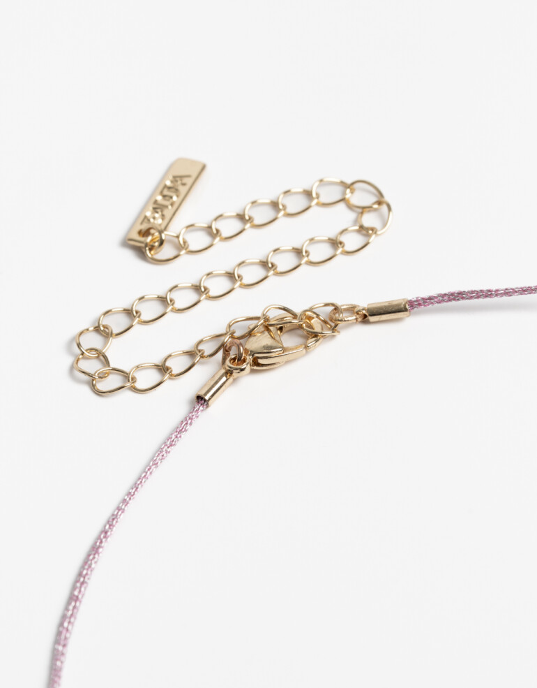 Cadena Corta con Dije Lucky charm Collar Corto Cordón Trébol Lucky - Combinacion Multicolor