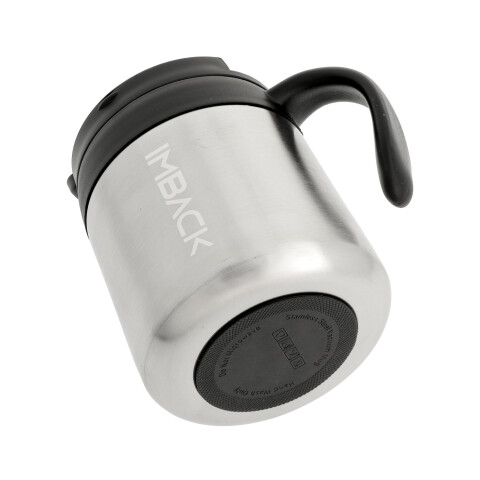 Vaso Termico Cafe Jarra Mug 355ml Imback Acero Inoxidable Doble Capa Con Manija Y Tapa Plateado Vaso Termico Cafe Jarra Mug 355ml Imback Acero Inoxidable Doble Capa Con Manija Y Tapa Plateado