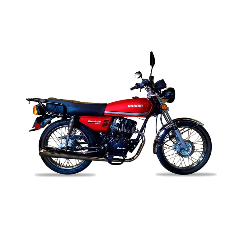 Moto Baccio Calle Classic Fs 125cc Freno Disco / Rueda Rayos Rojo