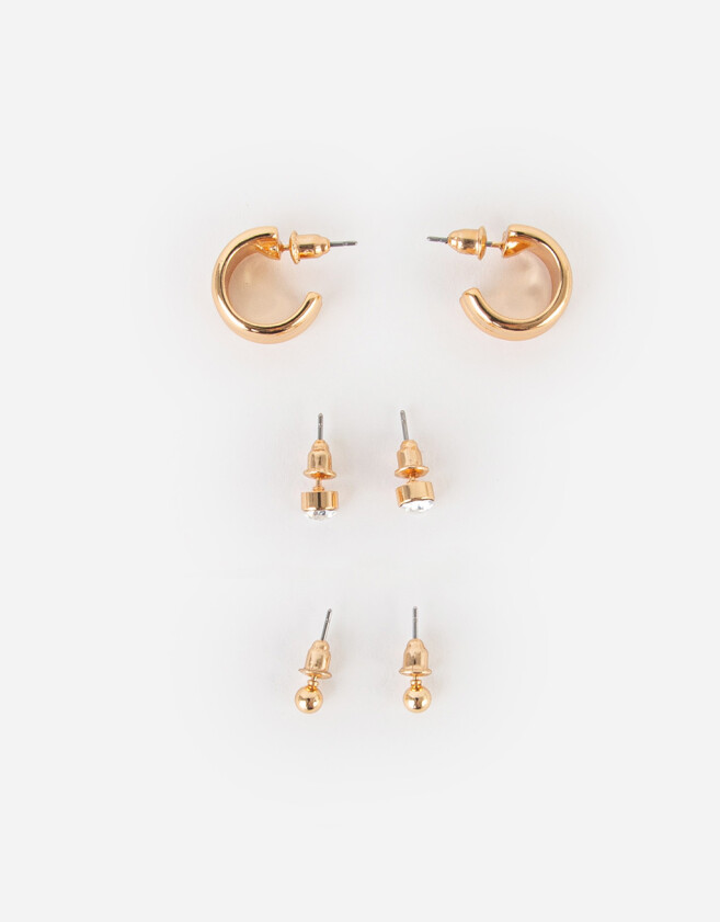Aros Sets Bañada en Oro Set De Aros Bañados En Oro - Dorado