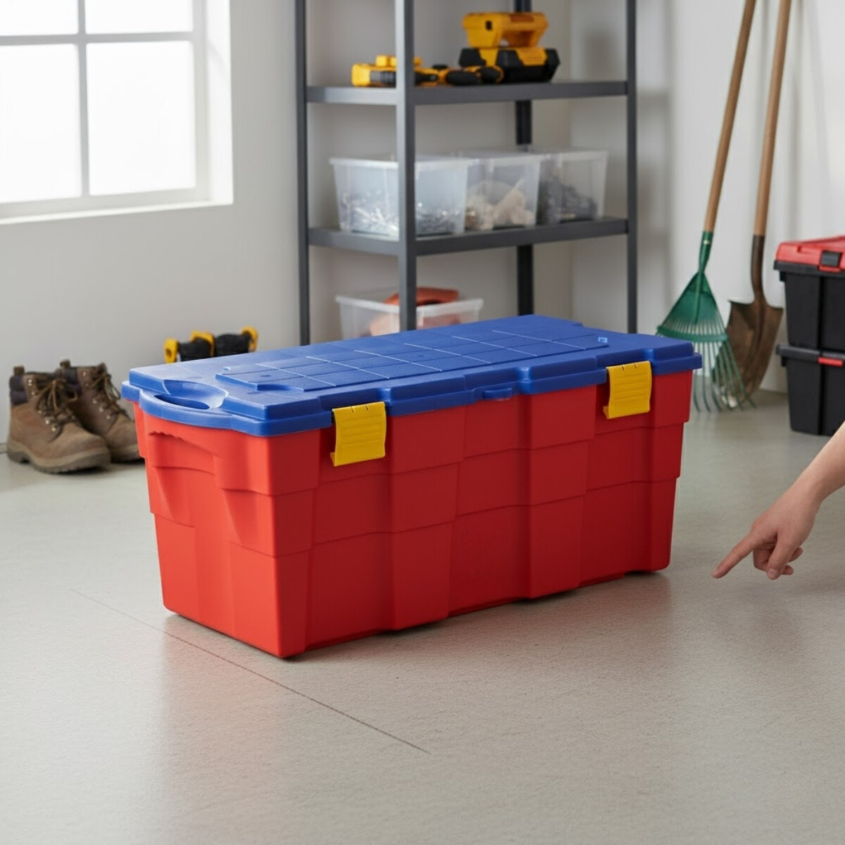 Baúl 100 lts - AZUL/ROJO 