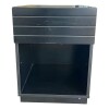 Mesa de luz negra con 1 cajón - MERCADERIA CON DETALLES Mesa de luz negra con 1 cajón - MERCADERIA CON DETALLES