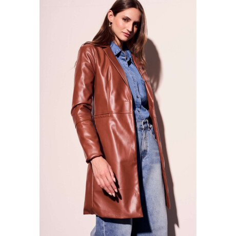 Trench Cuero Vegano Marron