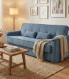 Sofa Cama Daniela 3 Cuerpos Azul