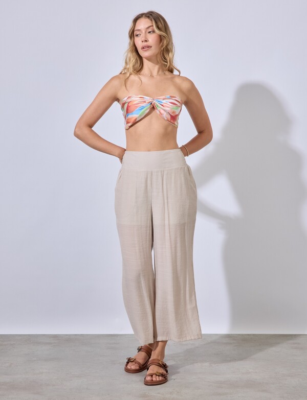 Pantalon Crop BEIGE