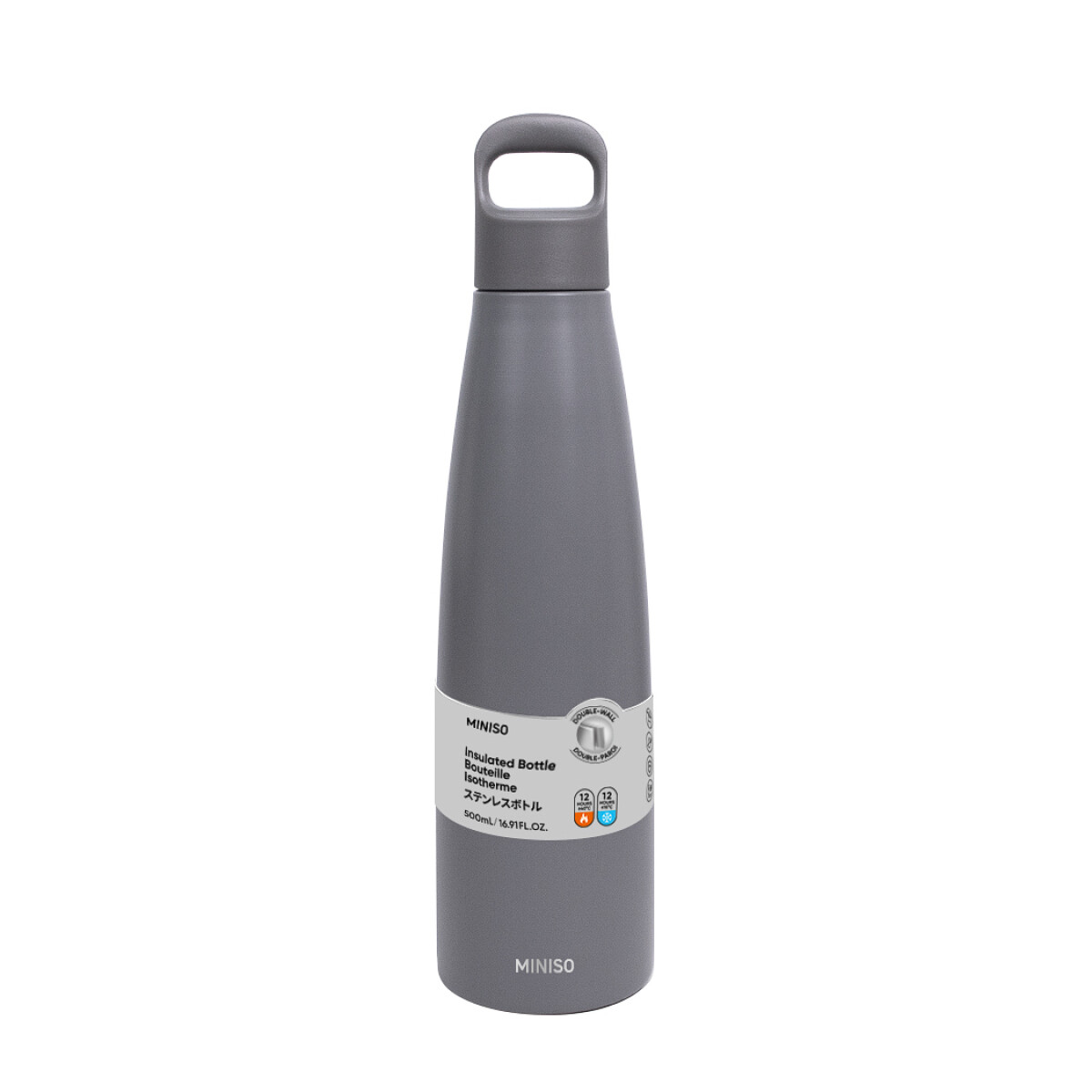 Botella térmica 500ml - gris 