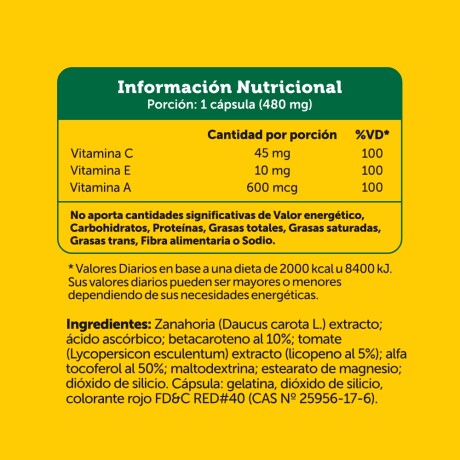 Beta Carotene - Natural Life Beta Carotene - Natural Life