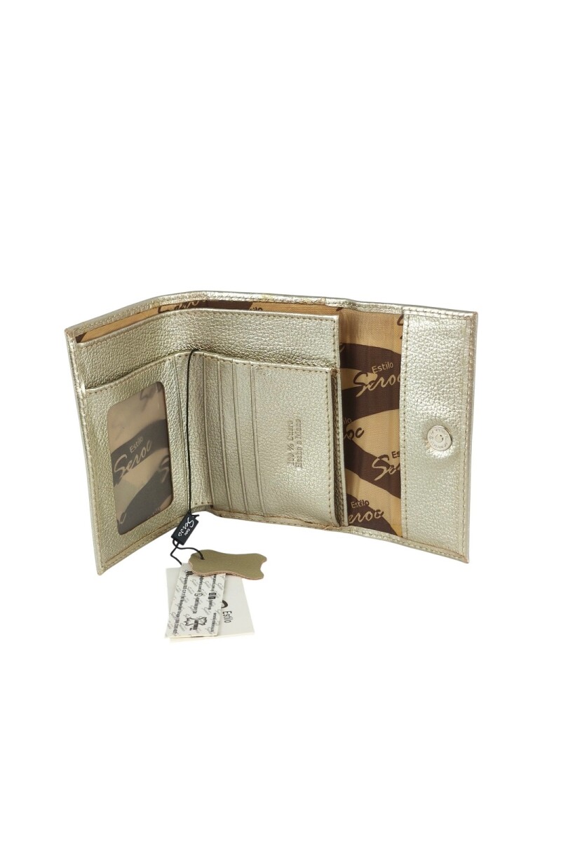 Billetera corta de mujer Plateado