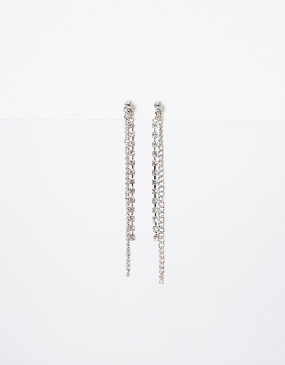 Aros Colgantes De Cadena Y Strass 