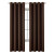 Cortina Blackout 100% Engomada Termica Set 2 Paños Tipo Lino Color Marrón Café