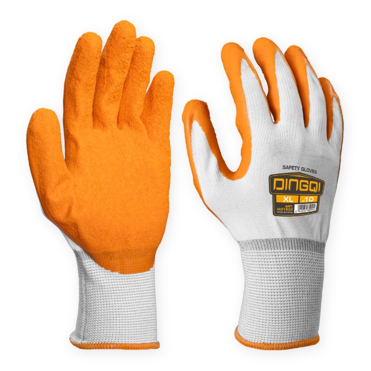 DINGQI GUANTE LATEX INDUSTRIAL XL BLANCO 250MM 55G PAR 