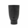 MACETA FACE HOMBRE PLASTICA NEGRO