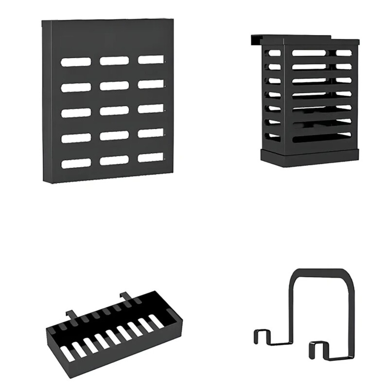 Escurridor de Vajilla Rack Lumax con Puerta 65x30x78cm Negro