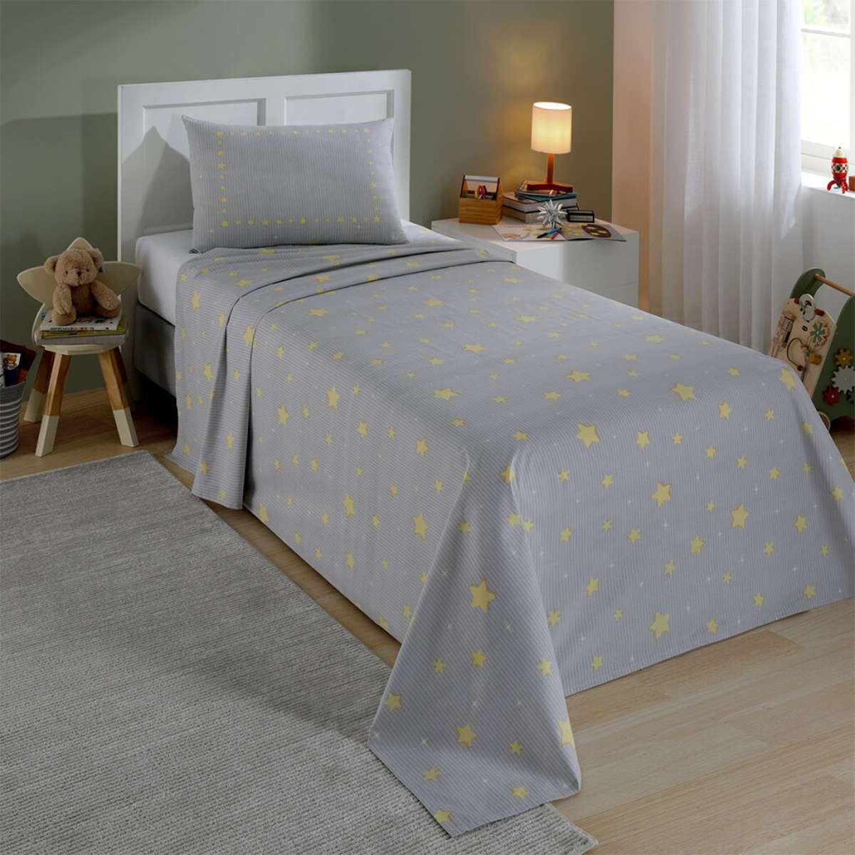 Juego Sábanas Infantil 150 Hilos 1 Plaza Dohler - Brilla En La Oscuridad 