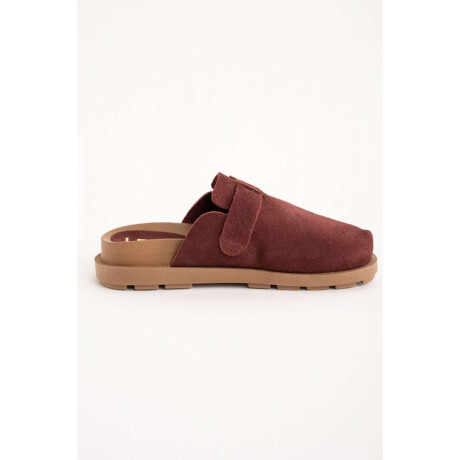 Zueco Gamuza Bordeaux