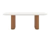 Mesa De Comedor Lintz - 184 - Linea Mónaco Blanco/Marrón