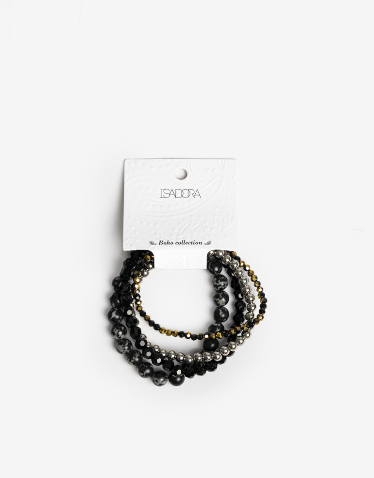 Pulseras Elásticas Sets Canutillos Set De Pulseras Elásticas - Combinacion Bicolor