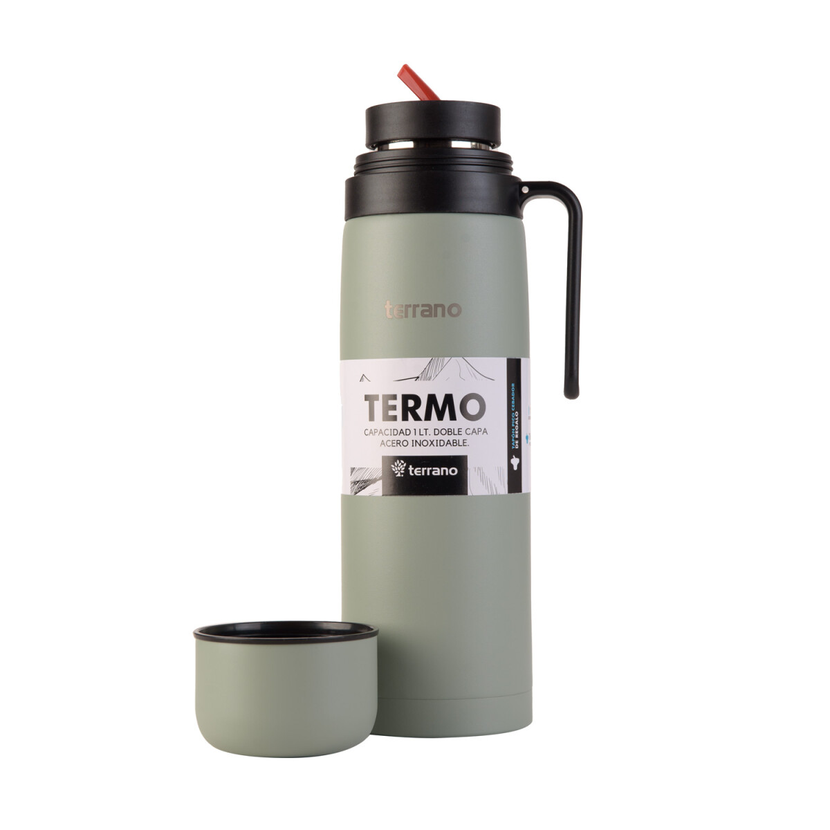 Termo con Manija Color - Oliva 