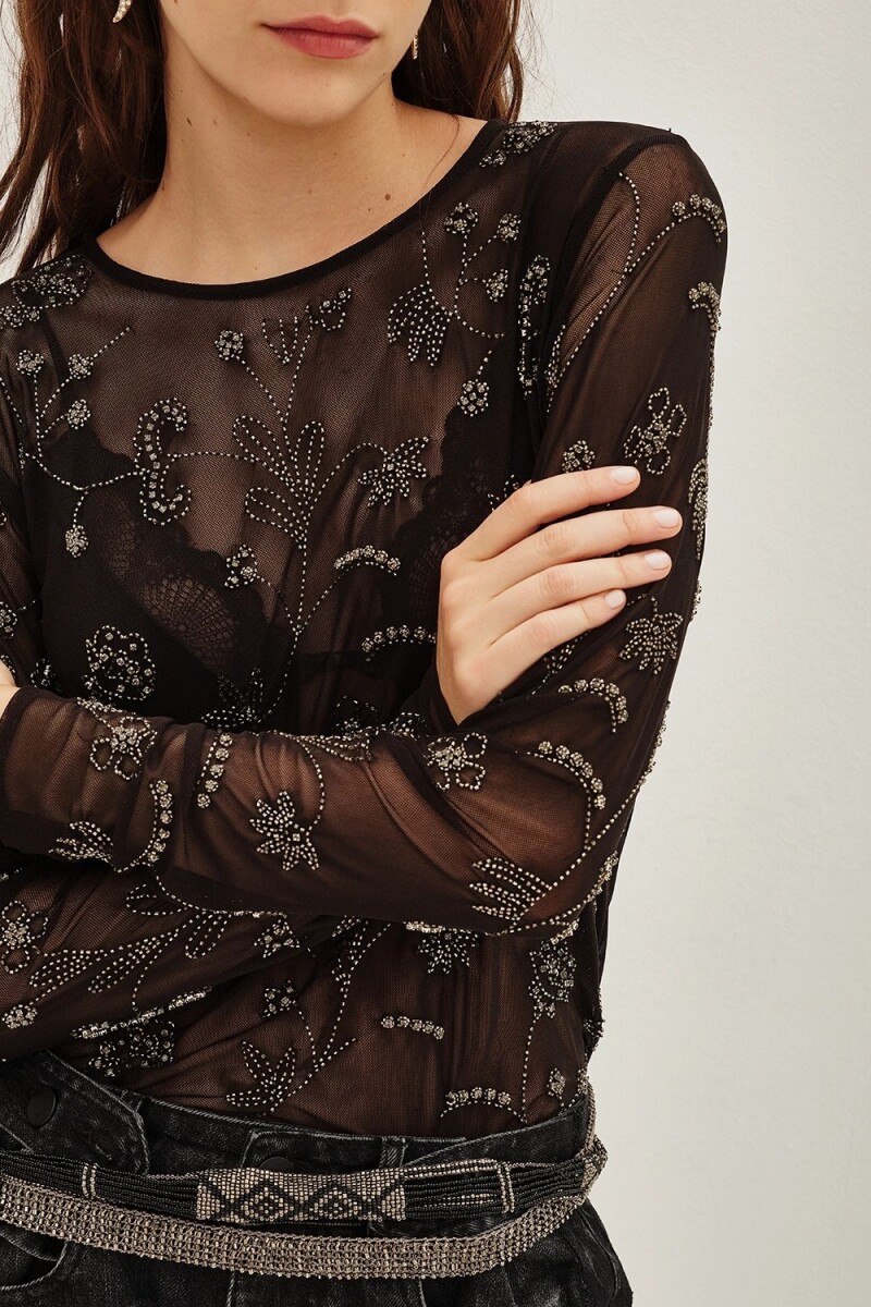 Camisa Mesh Millie Negro