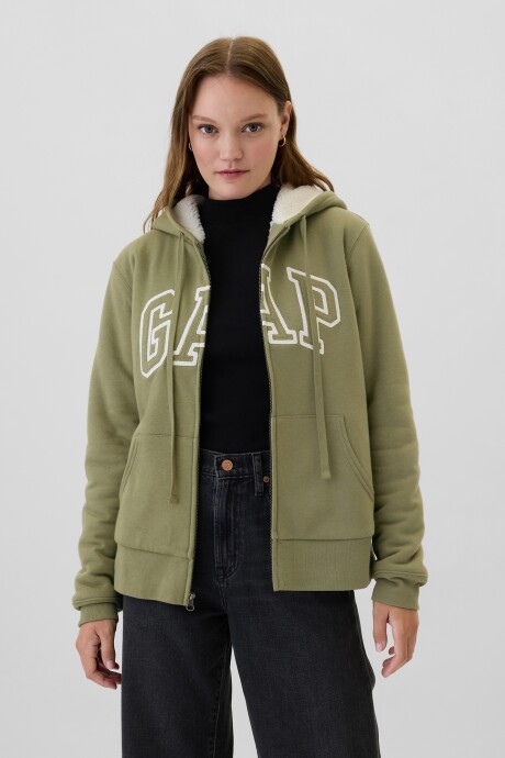 Canguro Con Corderito Logo Gap Mujer Walden Green