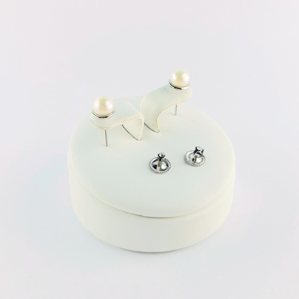 Par de caravanas de Plata 925 5 mm - Perla de Río 