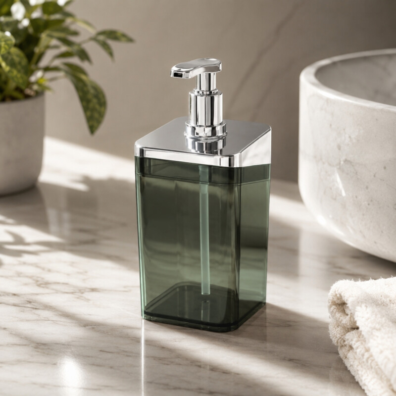 Dispensador de jabón 350ml NEGRO METALIZADO