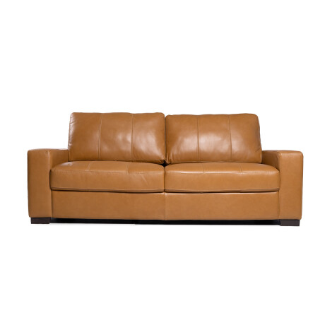 Sofá Tunes - Cuero Básico - 3 cuerpos Camel - (Preventa)
