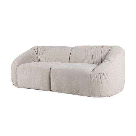 Sofá Popcorn - Tela Microfibra - 2,5 cuerpos T1569 (Beige)