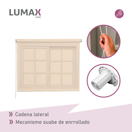 Cortina Roller Rústica Lumax Colores 1.0 X 2.0 M Calidad Beige